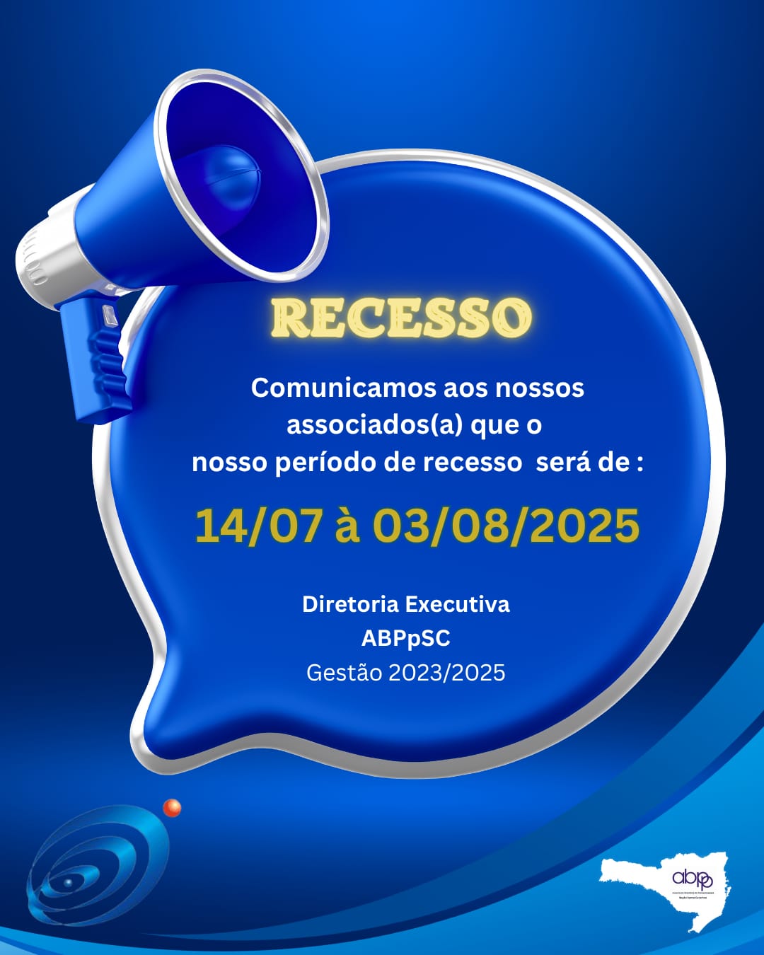 Recesso até 03/08